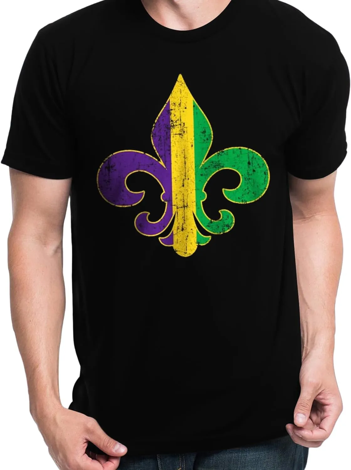 Mardi Gras Shirt for Men Tie Dye Fat Tuesday Carnival Tee Top New Orleans NOLA Fleur De Lis Parade T-Shirt