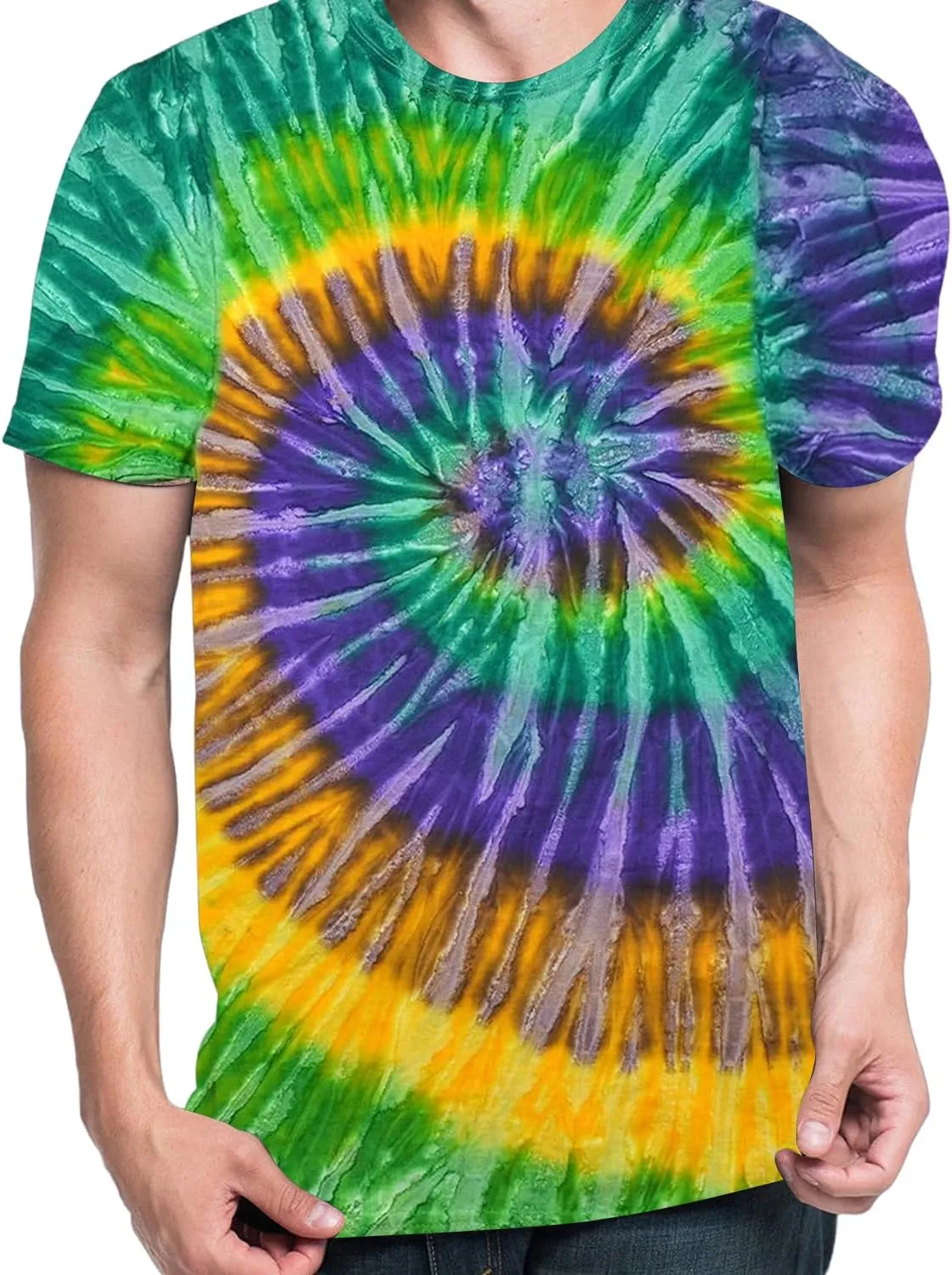 Mardi Gras Shirt for Men Tie Dye Fat Tuesday Carnival Tee Top New Orleans NOLA Fleur De Lis Parade T-Shirt