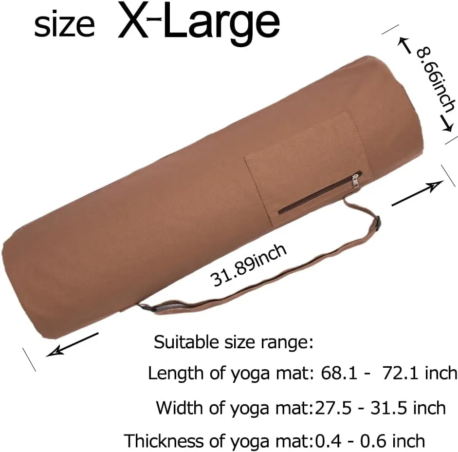 maxer 【6color Yoga Mat Bag, Yoga Mat Carrier Full-Zip Exercise Yoga Mat Carry Bag for Women Men with Multi-Functional Storage Pockets and Adjustable Shoulder Strap