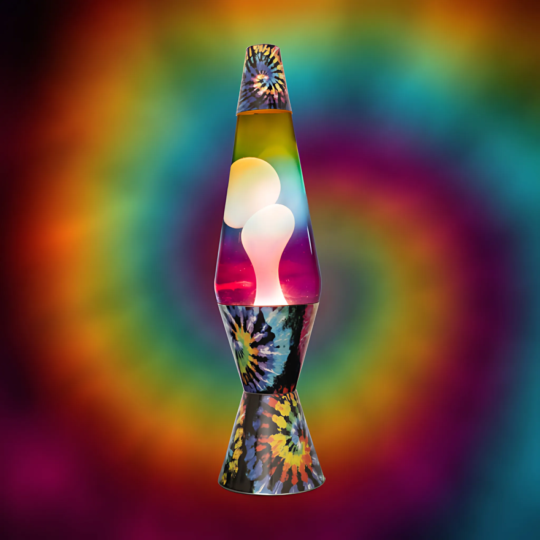 MDI Lava Lamp Diamond Motion 37cm Tall | Tie Dye