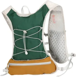 Men Running Vest Hydration Vest Breathable Reflective Strap Water Pack Sports Bag for Hiking Camping Climbing Race Cycling