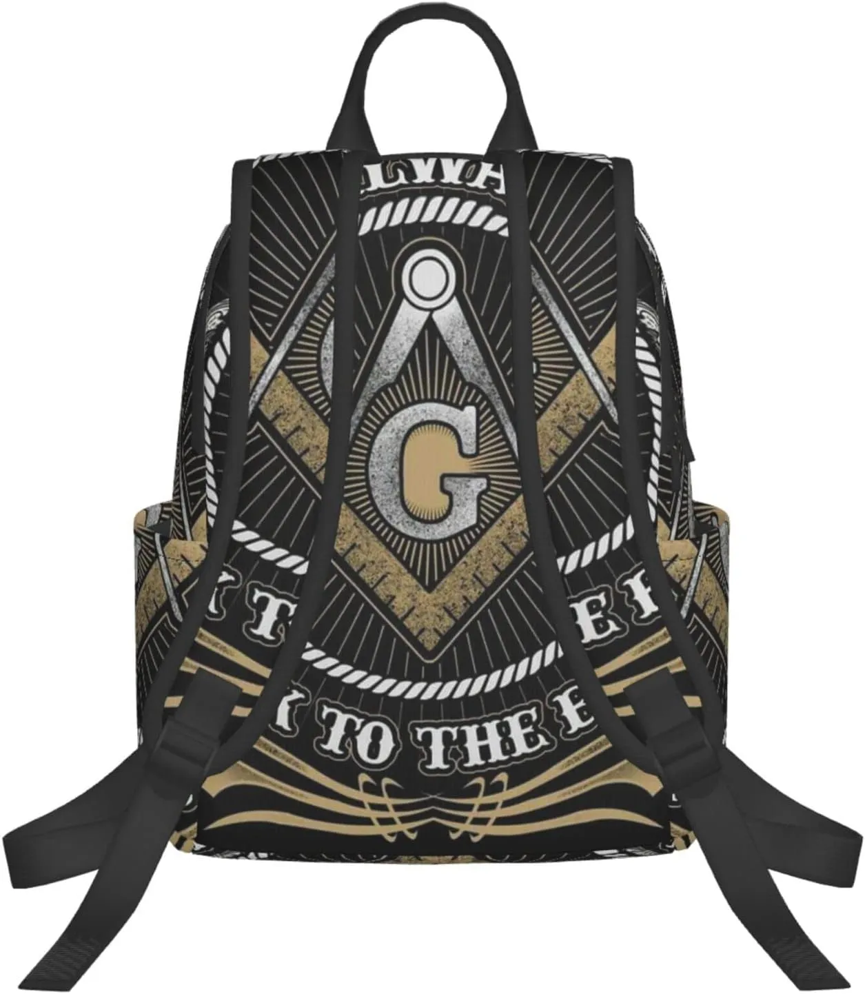 Men women college business travel anti theft laptops backpack large capacity bookbag computer bag - for Freemason Look To The East Freemason Logo
