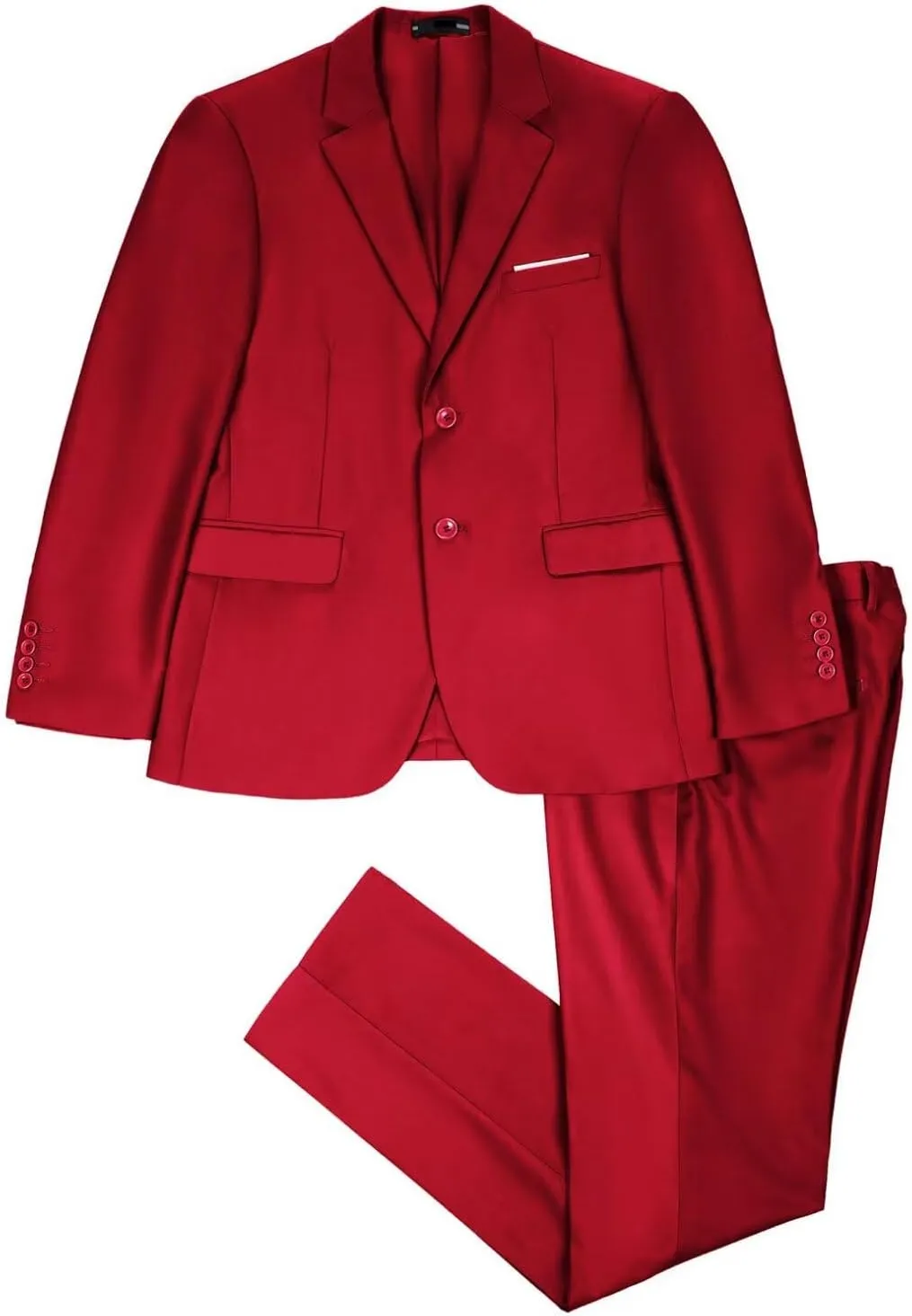 Mens 2 Piece Suit Set Slim Fit 2 Button Dress Suits Tuxedo Set Wedding Blazer Jacket Pants Tie Business Party Prom Suit