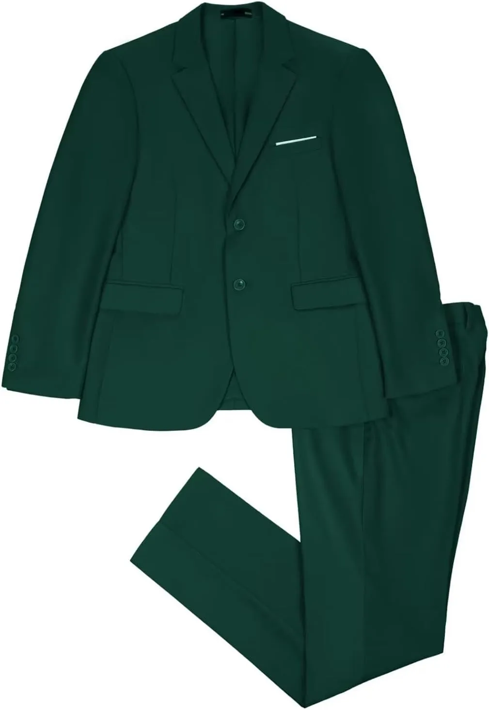 Mens 2 Piece Suit Set Slim Fit 2 Button Dress Suits Tuxedo Set Wedding Blazer Jacket Pants Tie Business Party Prom Suit