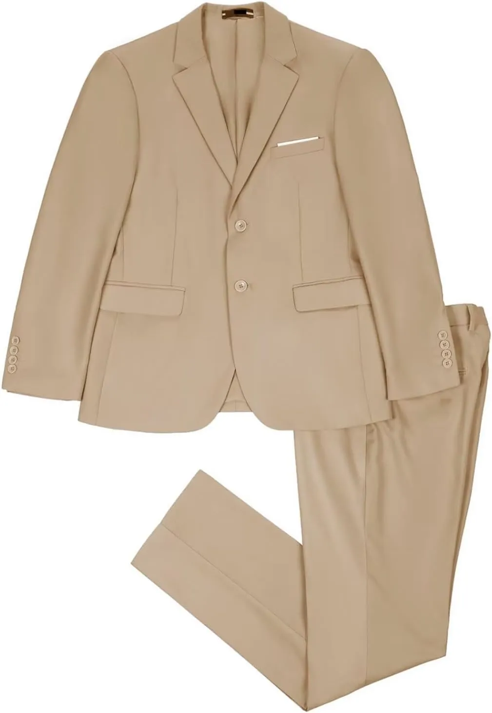 Mens 2 Piece Suit Set Slim Fit 2 Button Dress Suits Tuxedo Set Wedding Blazer Jacket Pants Tie Business Party Prom Suit
