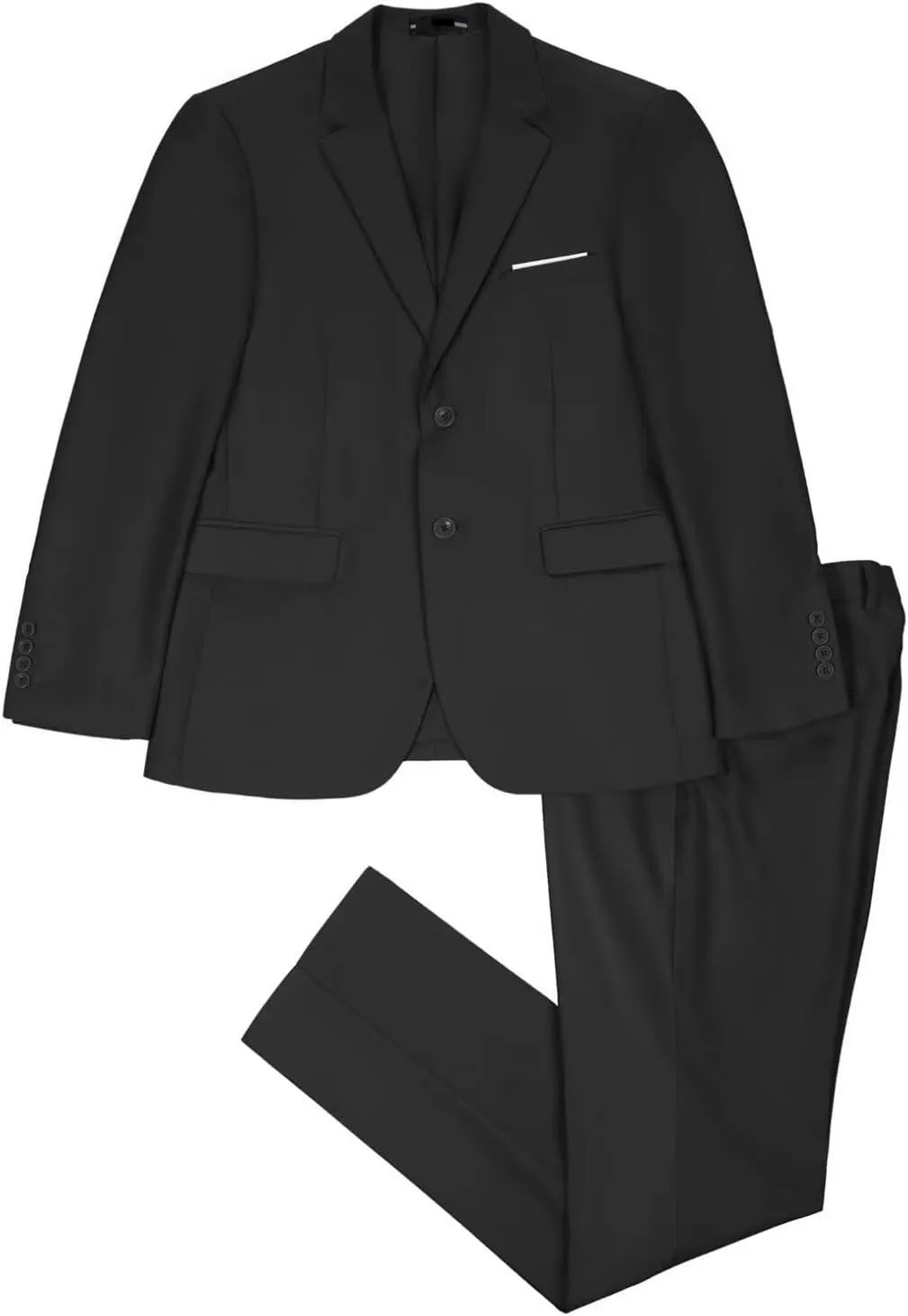 Mens 2 Piece Suit Set Slim Fit 2 Button Dress Suits Tuxedo Set Wedding Blazer Jacket Pants Tie Business Party Prom Suit