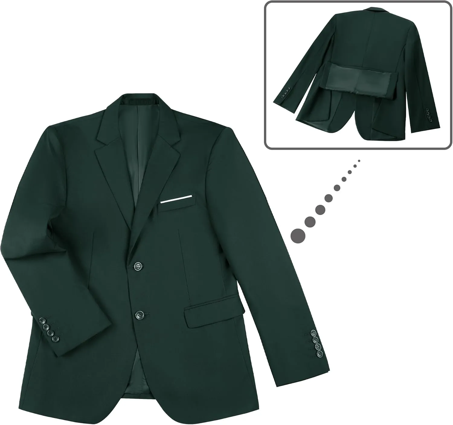 Men's Slim Fit 3 Piece Suit Two Button Business Wedding Dress Tux Suit Set Jacket Vest Pants with Tie