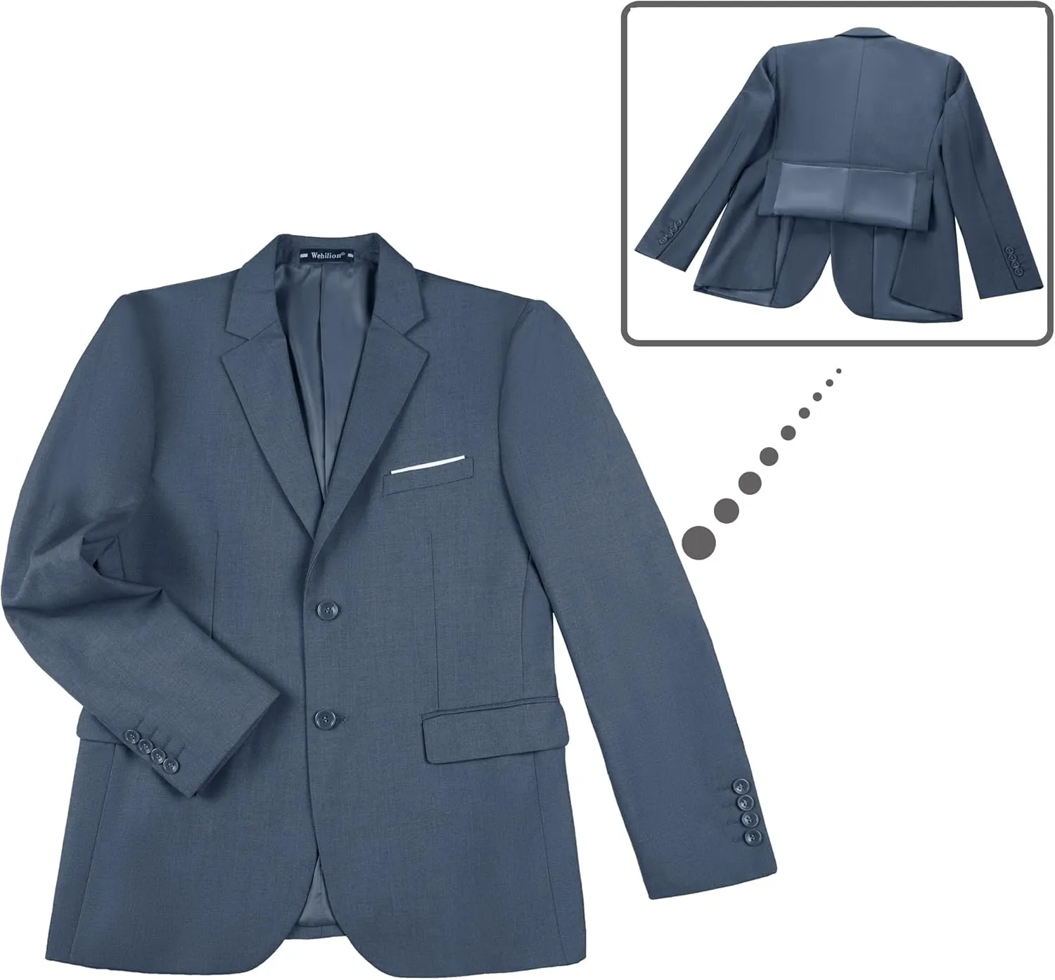 Men's Slim Fit 3 Piece Suit Two Button Business Wedding Dress Tux Suit Set Jacket Vest Pants with Tie