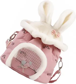 MERRYHAPY Hamster Carrier Squirrel Carrier Bag Portable Outdoor Bag Plush Material Comfortable Warm Nest for Small Pet Outing