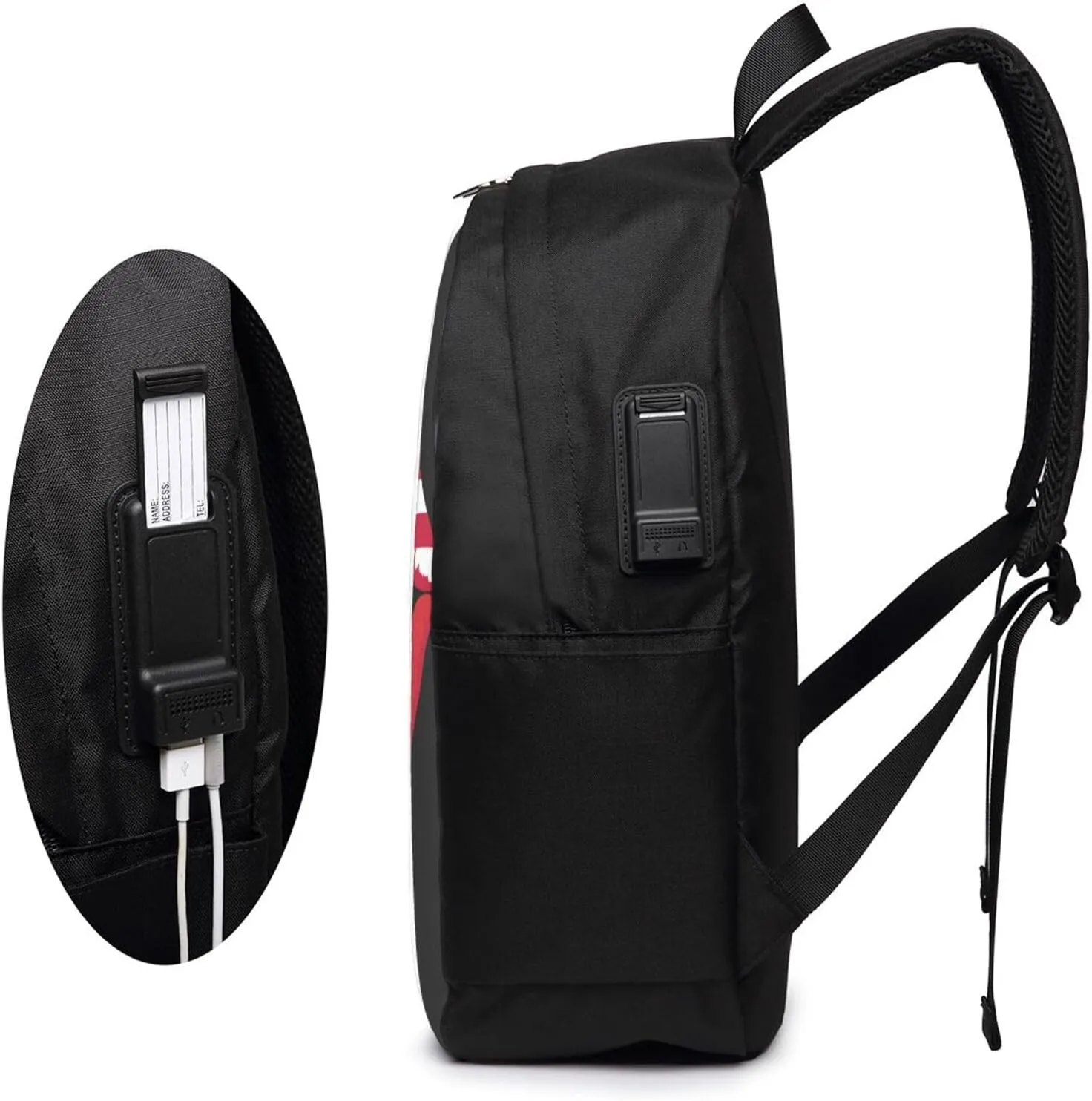 Mexico Mexican Flag Lips Laptop Backpacks Travel Backpack Casual Business Daypack Sport Rucksack Computer Bag Fits up to 17 Inch Notebook with USB Port