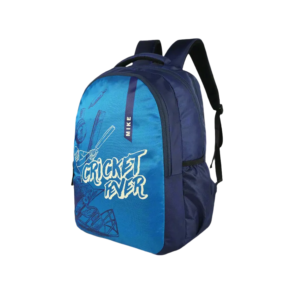 Mike Active Backpack Cricket Theme  - Navy Blue