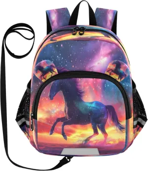 Mini Backpack Child Backpacks Toddler Backpack Travel Bag Sky Galloping Horse Roars for Kindergarten Elementary Boys Girls