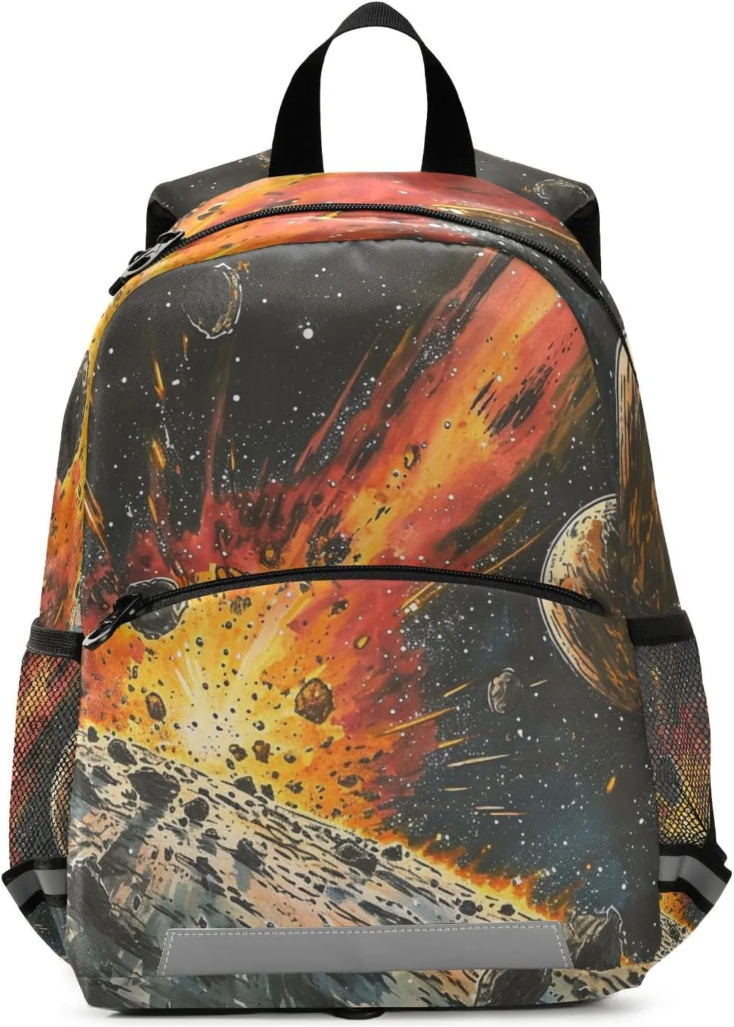 Mini Backpack for Kids Boys Girls Toddler Bags Children Big Bang Meteorite Impact Kindergarten Preschool Small Chest Strap 3-7 Years Old