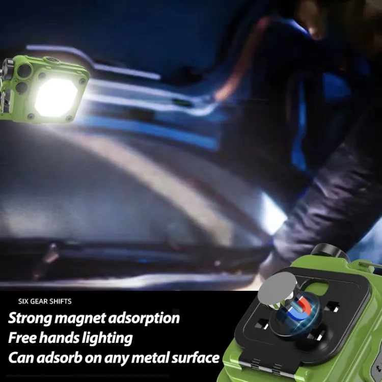 Mini Keychain COB Flashlight USB Rechargeable Magnetic Work Light For Outdoor Camping