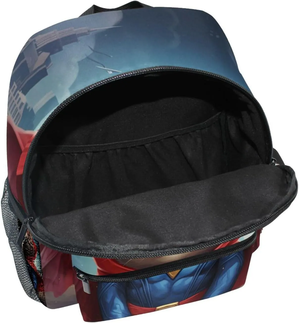 MNSRUU Toddler Backpack, Cat Superman Kids Backpack Small Backpack for Boys Girls Kawaii Preschool Backpack Mini School Backpack Travel Backpack