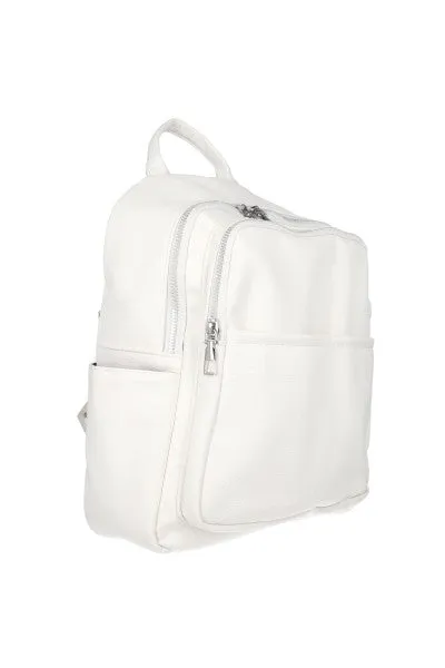 Mochila Efecto Piel Cremalleras