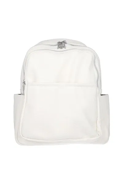 Mochila Efecto Piel Cremalleras