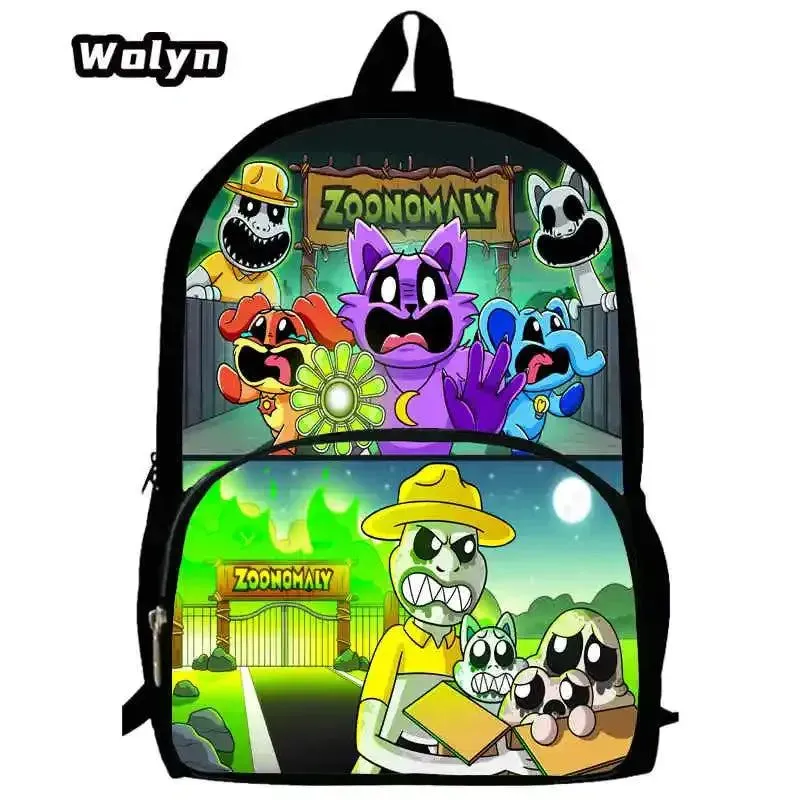 Mochila Zoonomaly Prints School Backpack for Grade 1-3  ,Large Cartoon School Bags for Boys Girls ,Children Satchel Backpack