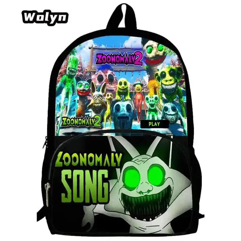 Mochila Zoonomaly Prints School Backpack for Grade 1-3  ,Large Cartoon School Bags for Boys Girls ,Children Satchel Backpack