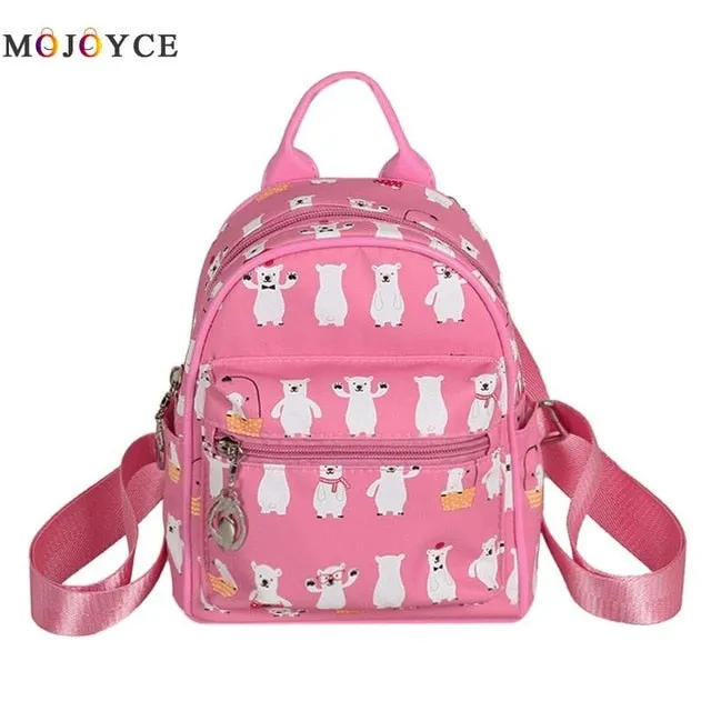 MOJOYCE Cartoon Print Backpack