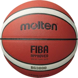 Molten FIBA Approved Basketball, 7 inches, 12 Panel, 2-Tone Design, Orange/Cream, 1 Pack