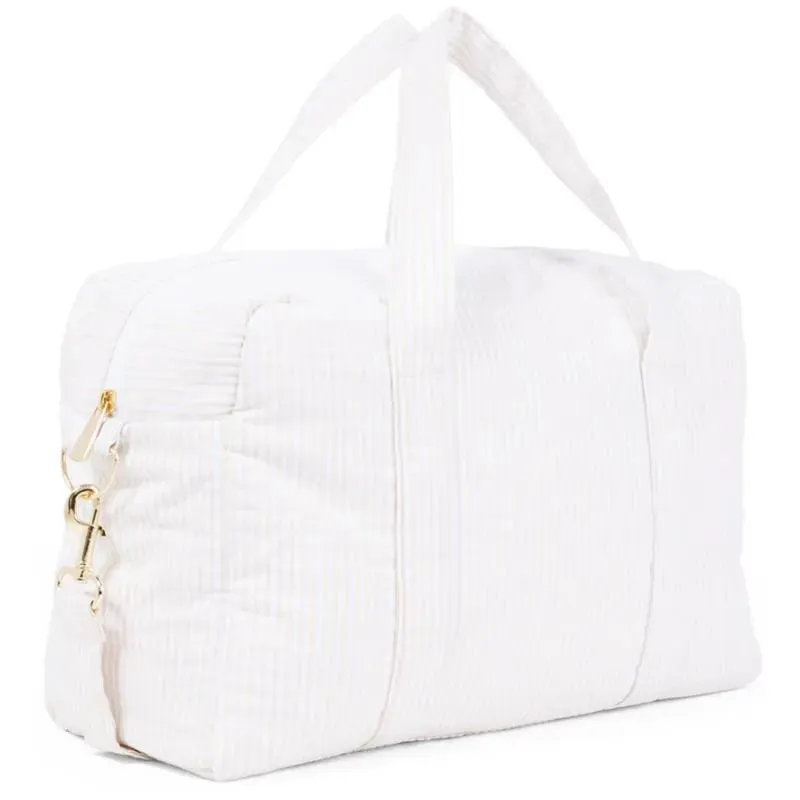 Moschino Baby - Striped Diaper Bag With Bear Patch Changing Mat Beige