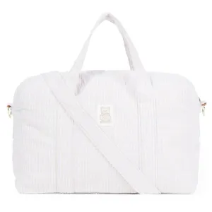 Moschino Baby - Striped Diaper Bag With Bear Patch Changing Mat Beige