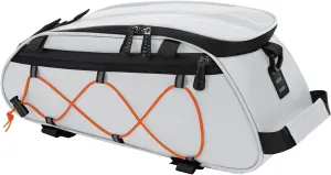 MOSISO Bike Rack Bag with 2 Removable Panniers, Waterproof Bike Trunk Cooler Storage Handbag Insulated Bicycle Rear Seat Pouch, Bicycle Storage Saddle Shoulder Bag Cycling Luggage Pouch, Silver