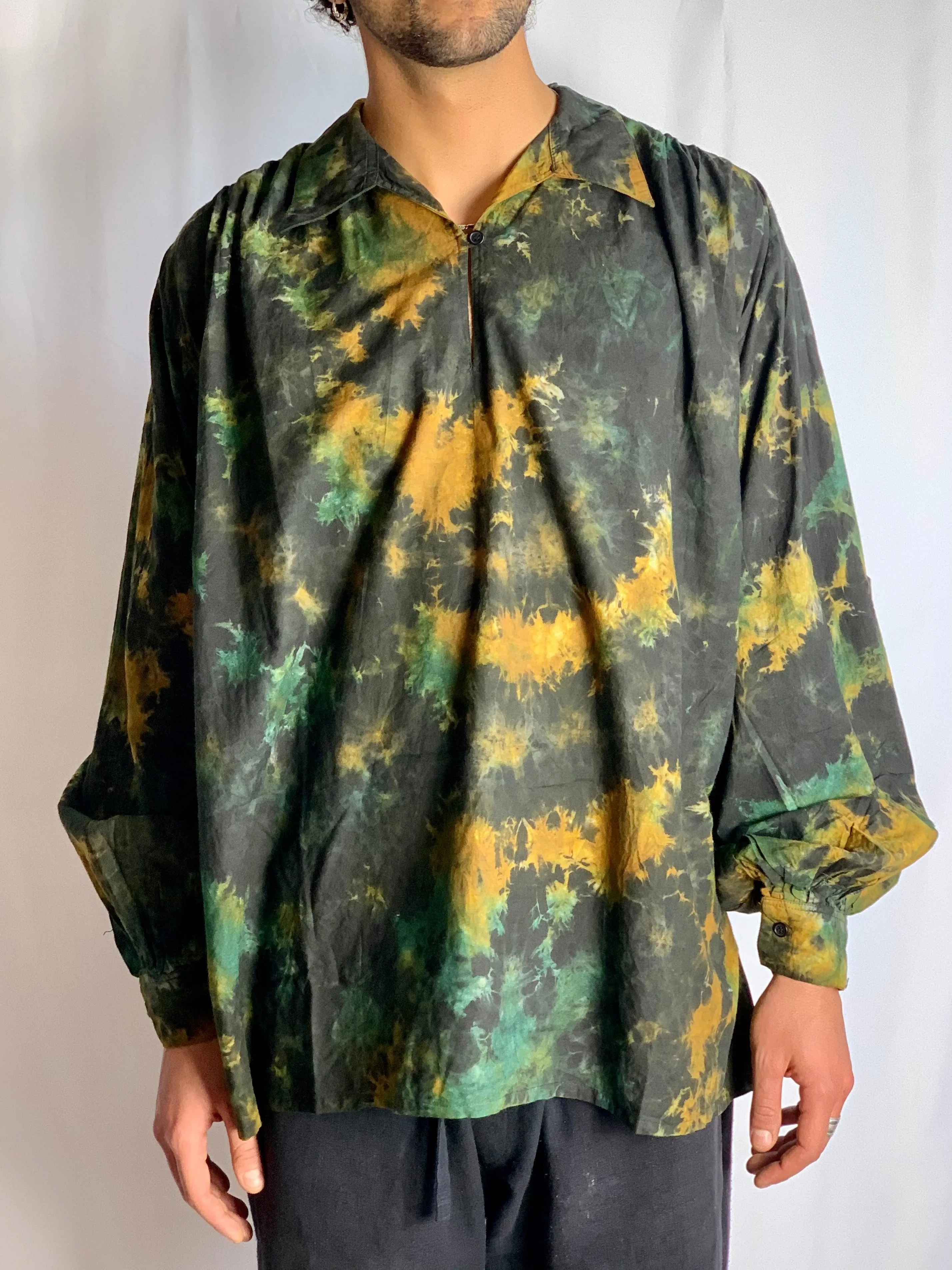 (Multi) Tie Dye Bishop Sleeve Festival Shirt