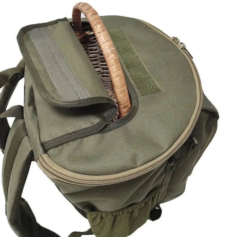 Mushroom Harvest Pack, Backpack with Twin Wicker Baskets Mushroom Picker