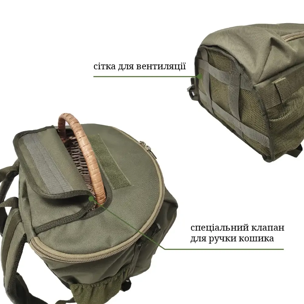 Mushroom Hunting Foraging Backpack with Baskets