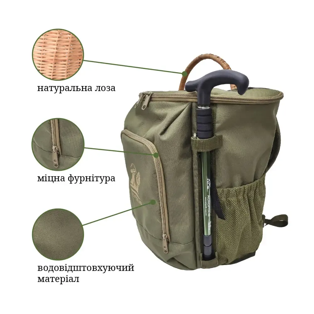Mushroom Hunting Foraging Backpack with Baskets