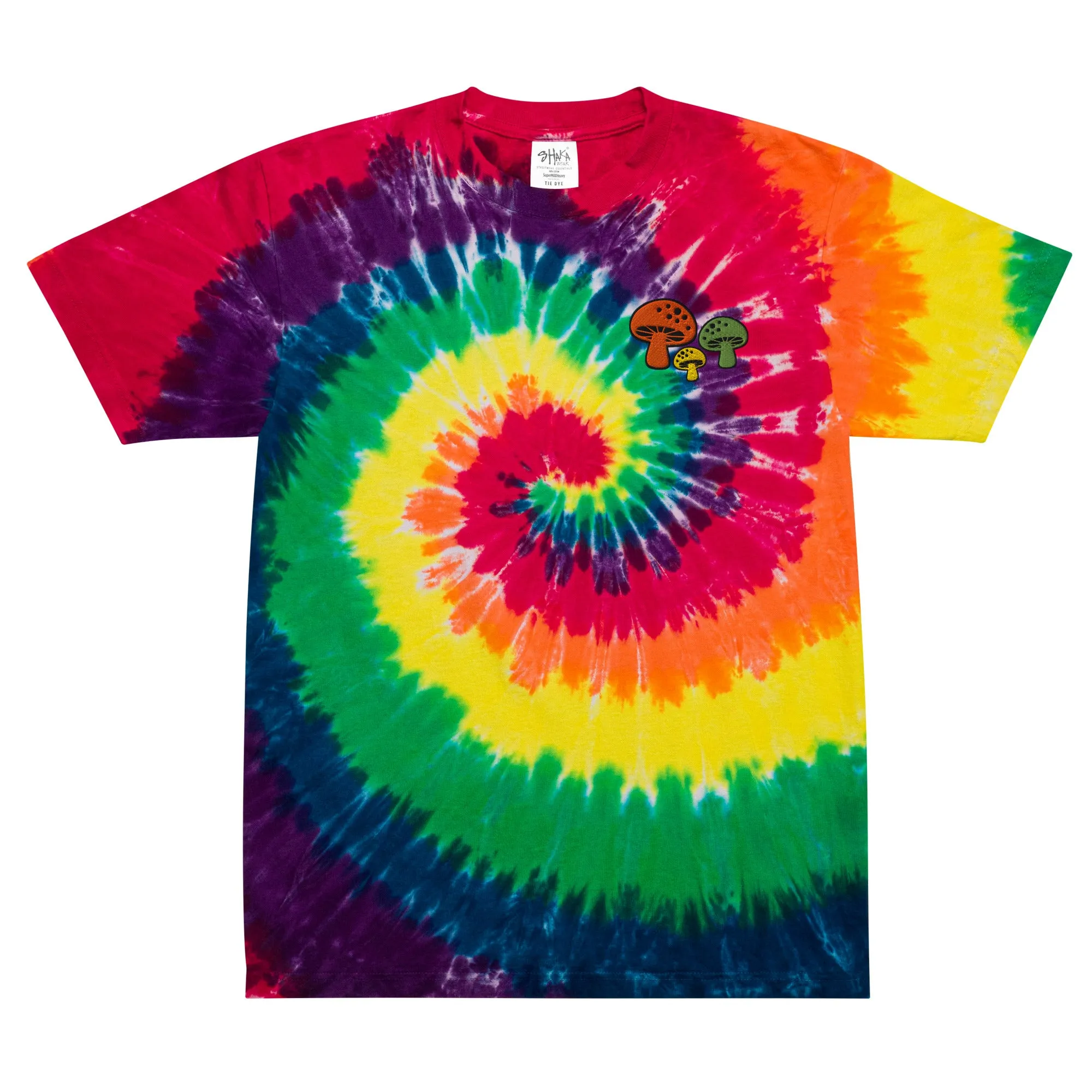 Mushroom UV Tie-dye Rave Shirt for Men Women Unisex