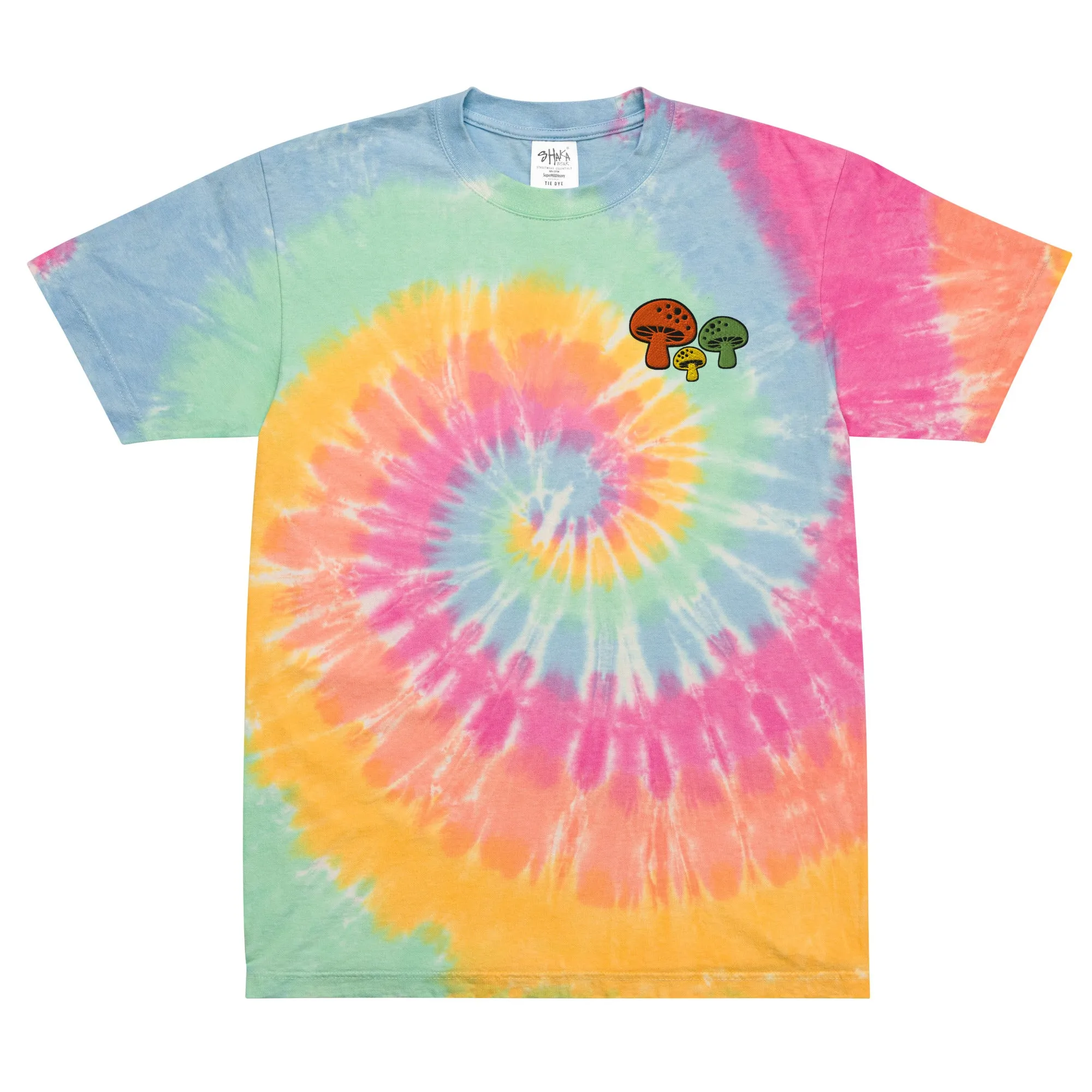 Mushroom UV Tie-dye Rave Shirt for Men Women Unisex