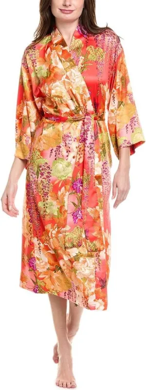 N Natori Womens Wisteria Garden Robe Length 49"
