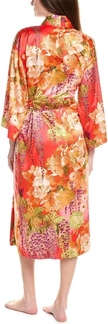 N Natori Womens Wisteria Garden Robe Length 49"