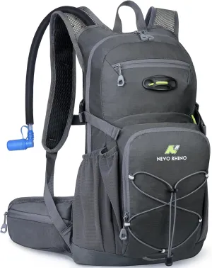 N NEVO RHINO Hydration Backpack, 18L Multipurpose Hiking Backpack with 3L Water Bladder, Water Backpack Insulated Hydration Pack Ideal for Hiking and Cycling