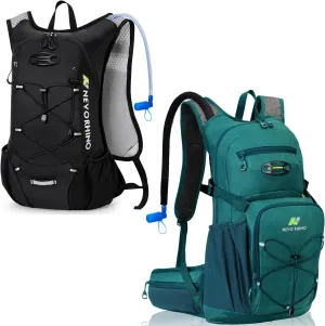 N NEVO RHINO Lightweight Hydration Backpack, 12L 2L Water Bladder, 18L 3LBladder, HydrationHydro Water Daypack for Cycling Hiking Rave