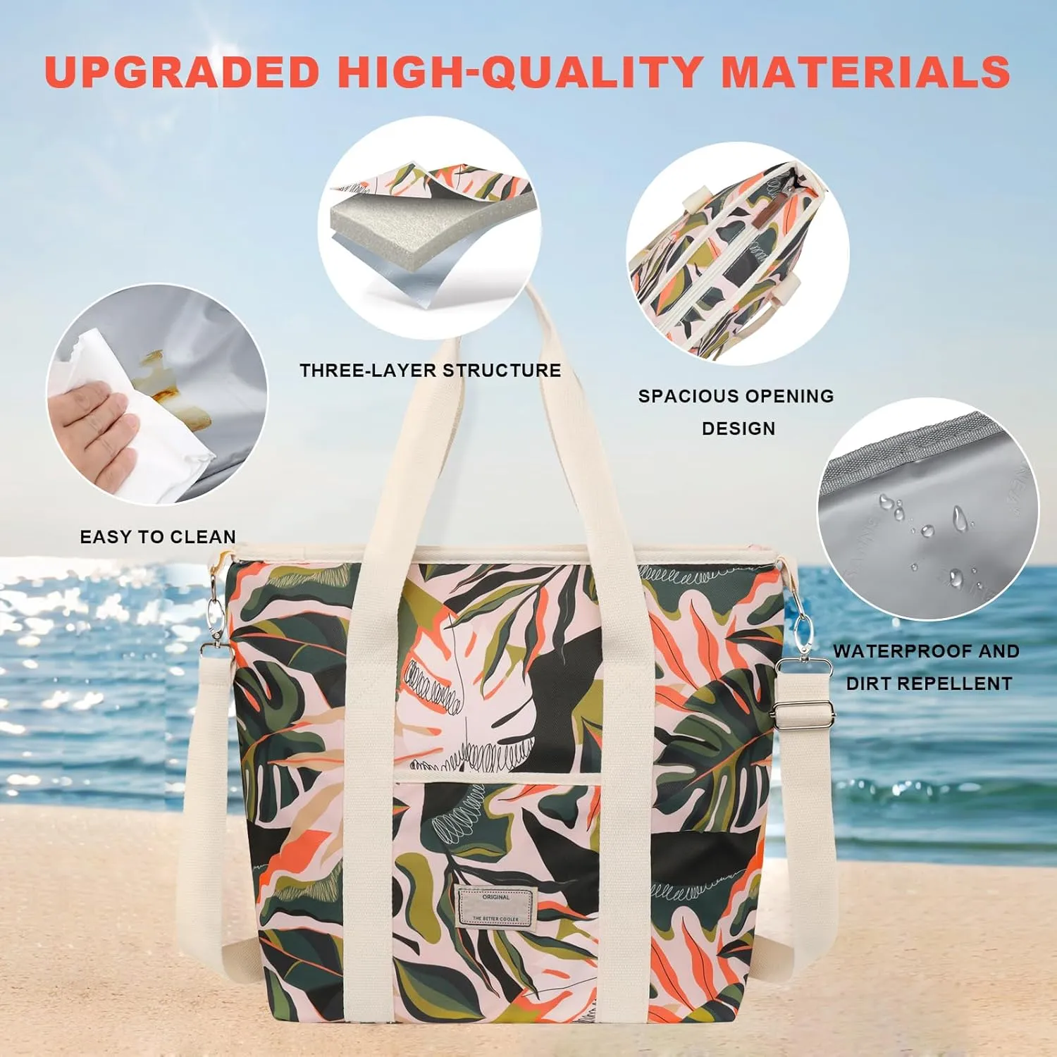 Nanxson Large Insulated Lunch Bag for Women Adult Reusable Leakproof Picnic Lunch Box Freezable Cooler Tote Bag
