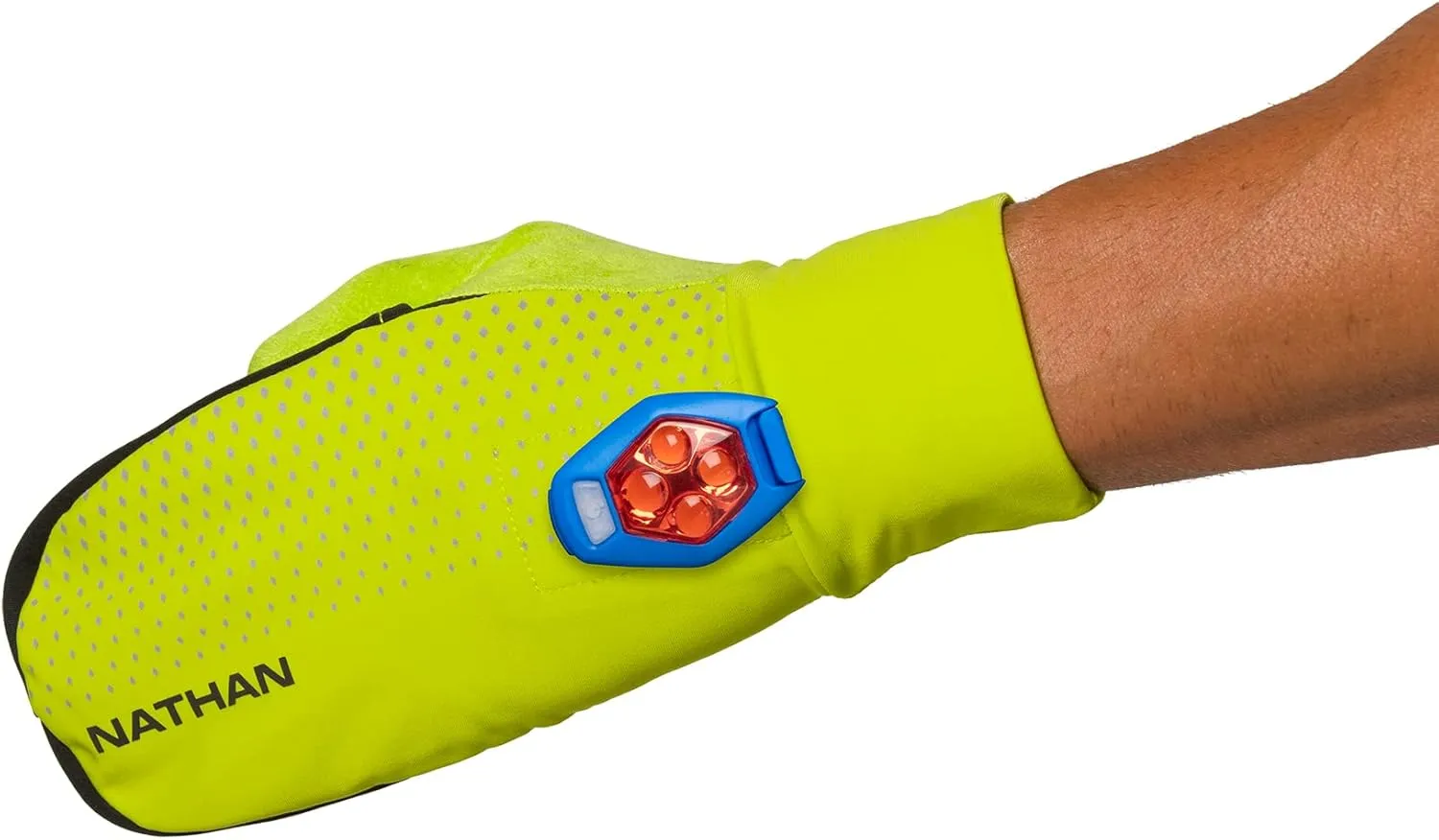 Nathan Convertible Glove to Mitt with Reflective Print. Touch Screen Finger for Smartphone Use. for Running and Outdoor Sports. Glove to Mitten.