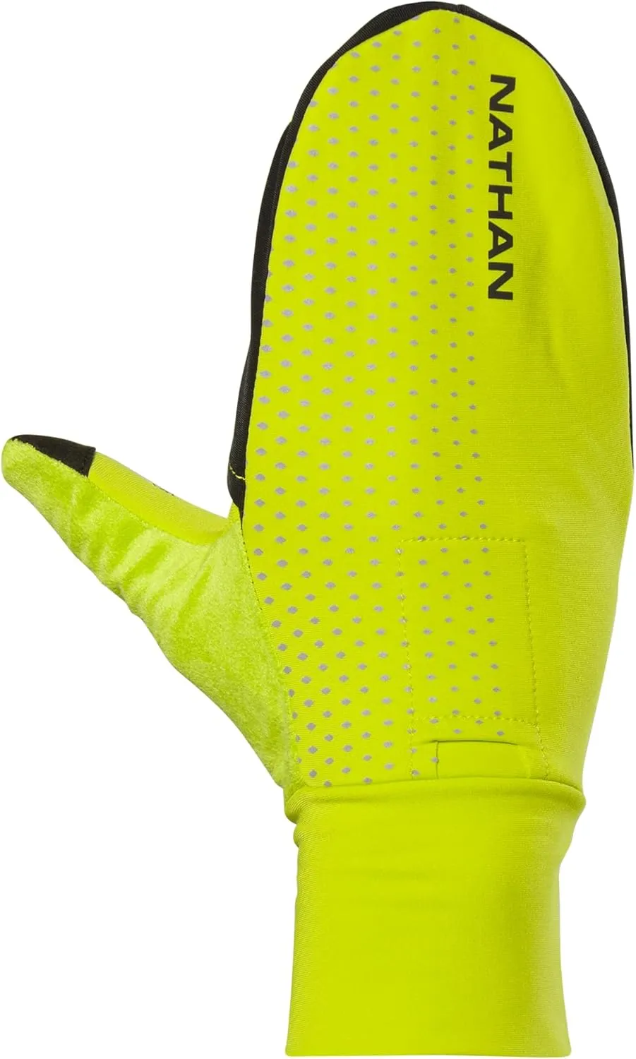 Nathan Convertible Glove to Mitt with Reflective Print. Touch Screen Finger for Smartphone Use. for Running and Outdoor Sports. Glove to Mitten.