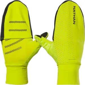 Nathan Convertible Glove to Mitt with Reflective Print. Touch Screen Finger for Smartphone Use. for Running and Outdoor Sports. Glove to Mitten.