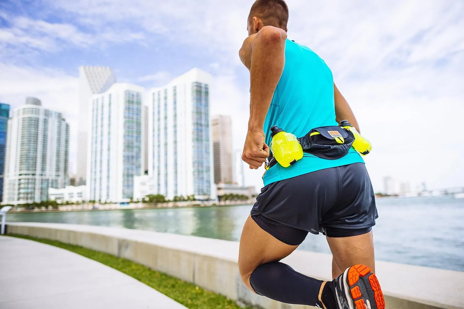 Nathan Hydration Running Belt Trail Mix - Adjustable Running Belt - Includes 2 Bottles - Fits iPhone 6/7/8 Plus and Other 6.5 Inch Smartphones