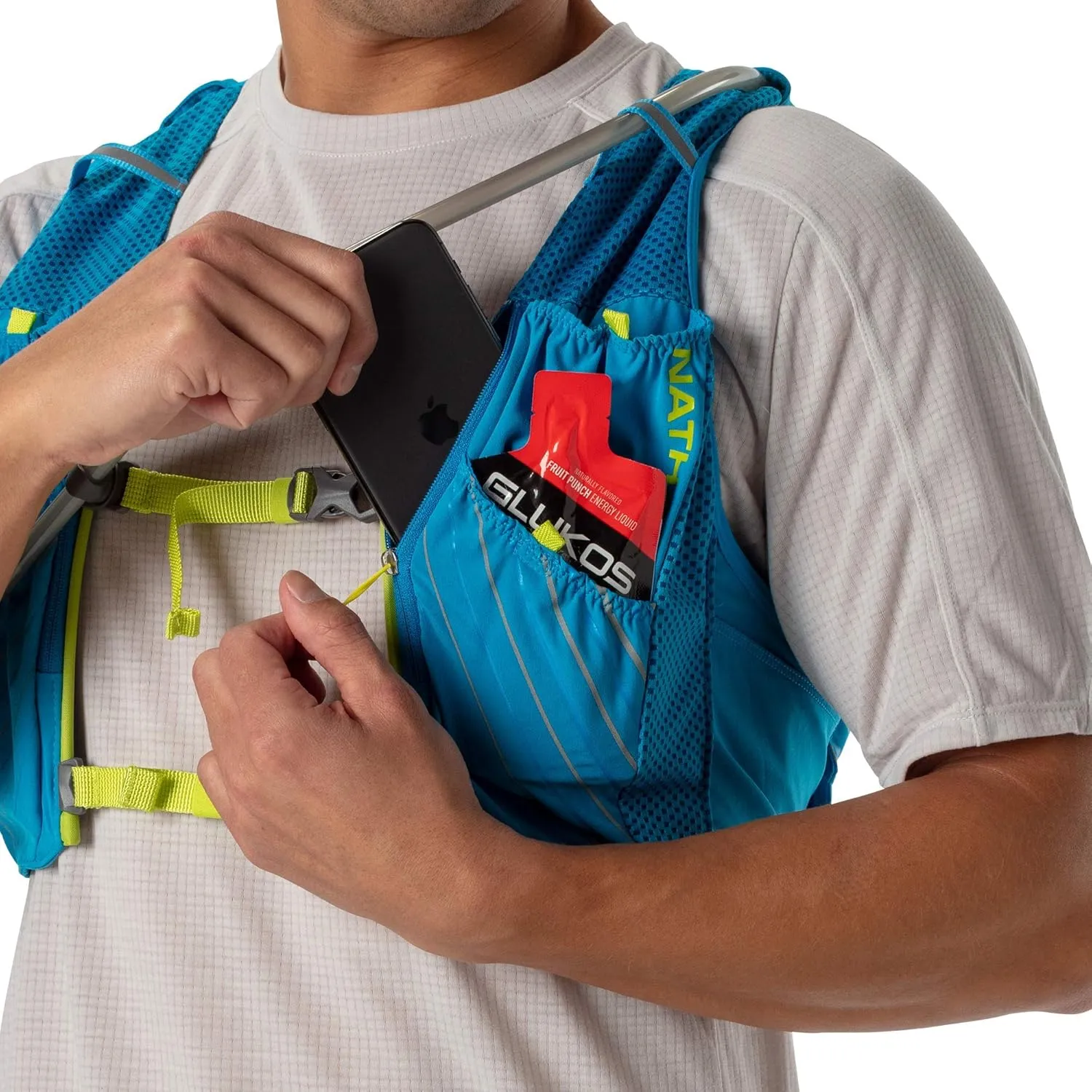 Nathan Pinnacle 12L Race Vest & Hydration Pack with 1.6L Bladder, Water-Resistant Pockets, Lightweight & Moisture Wicking