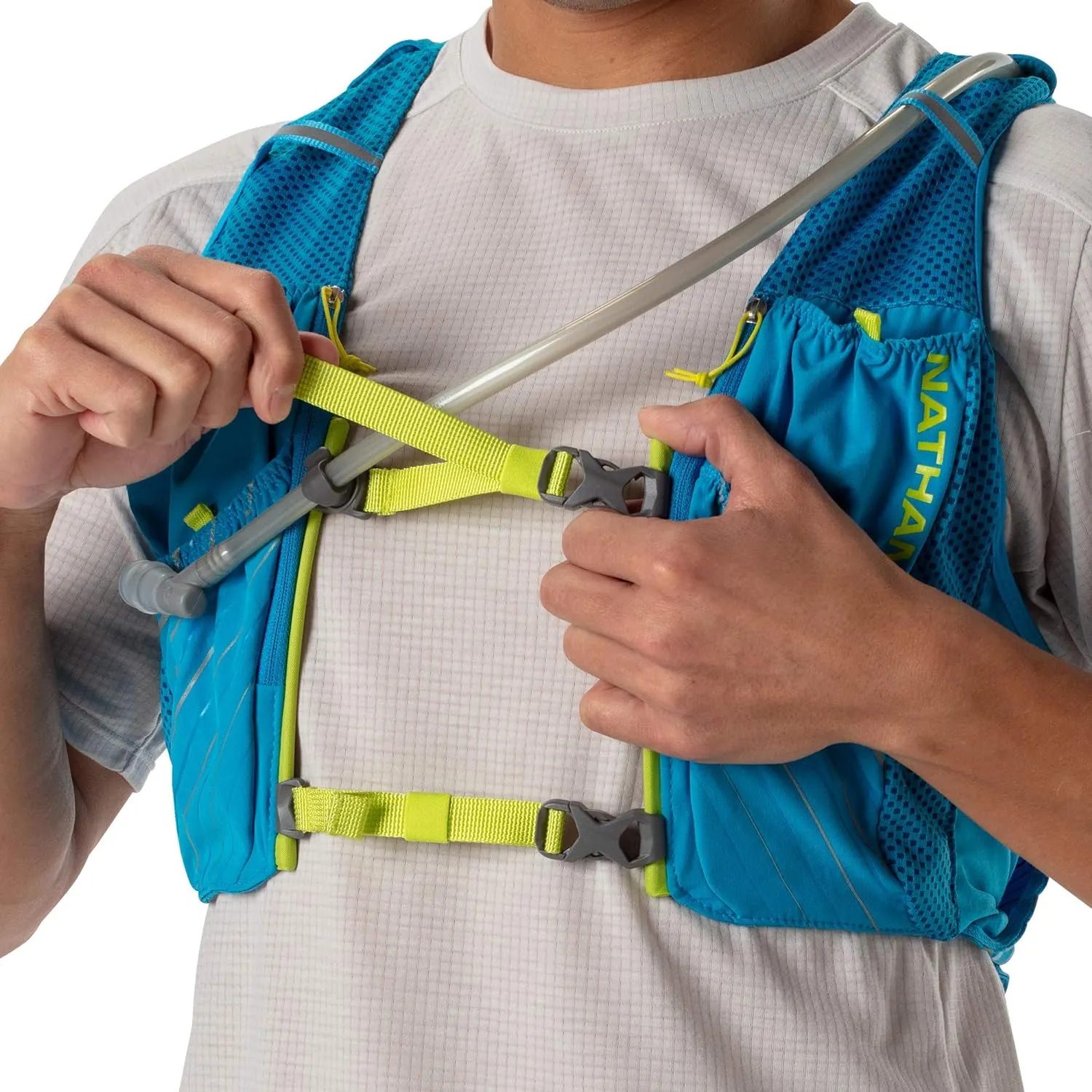 Nathan Pinnacle 12L Race Vest & Hydration Pack with 1.6L Bladder, Water-Resistant Pockets, Lightweight & Moisture Wicking