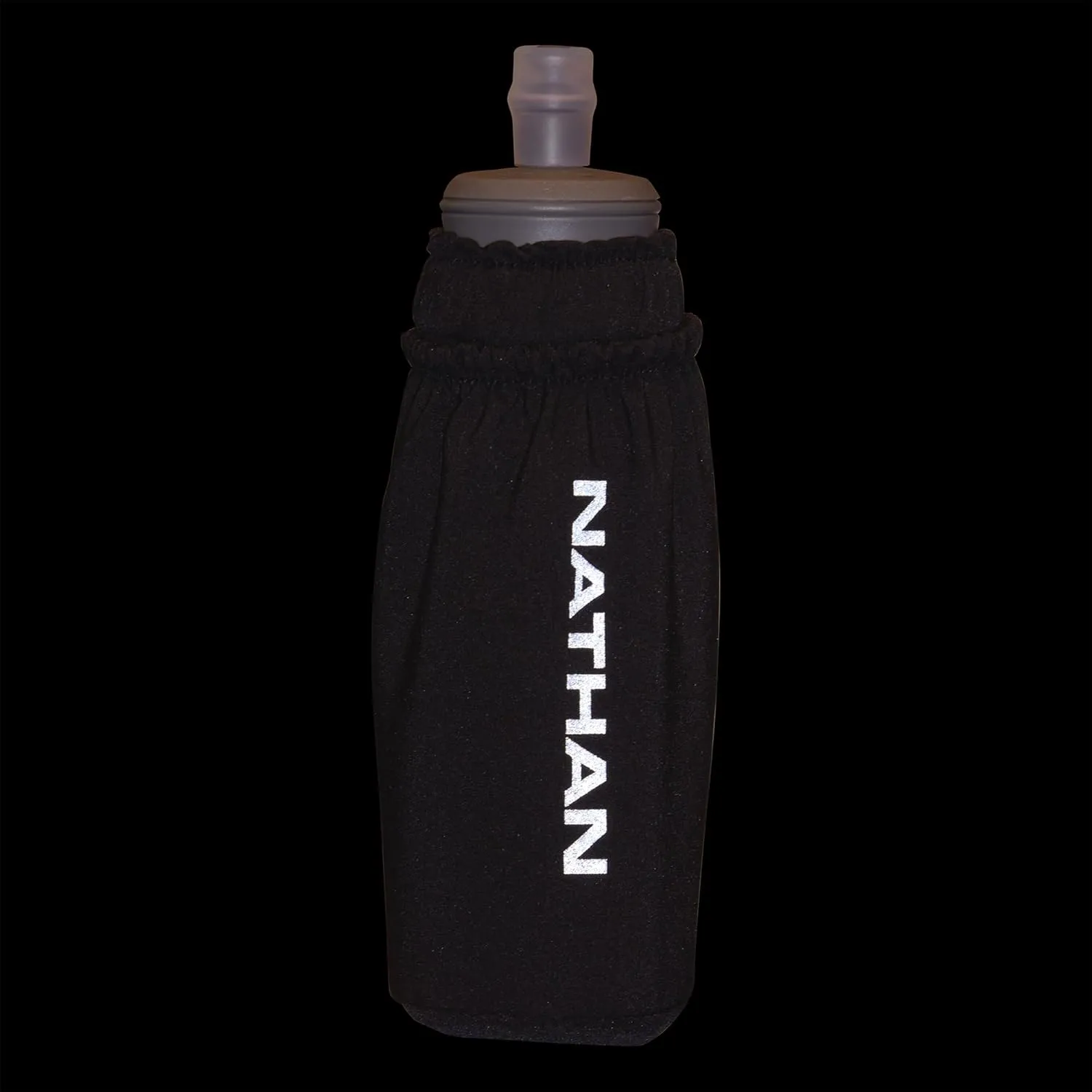 Nathan - Pinnacle 14oz Soft Flask Black/Reflective Silver OSFM