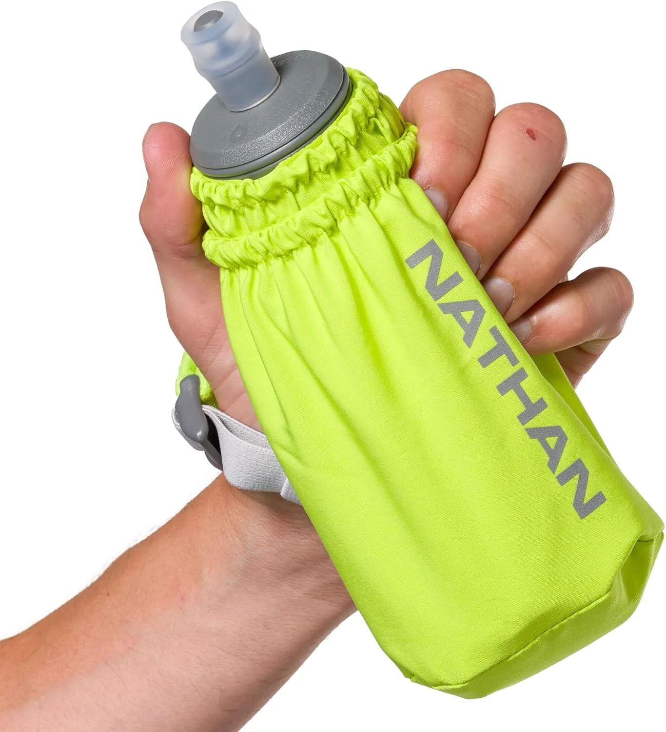 Nathan - Pinnacle 14oz Soft Flask Finish Lime/Reflective Silver OSFM
