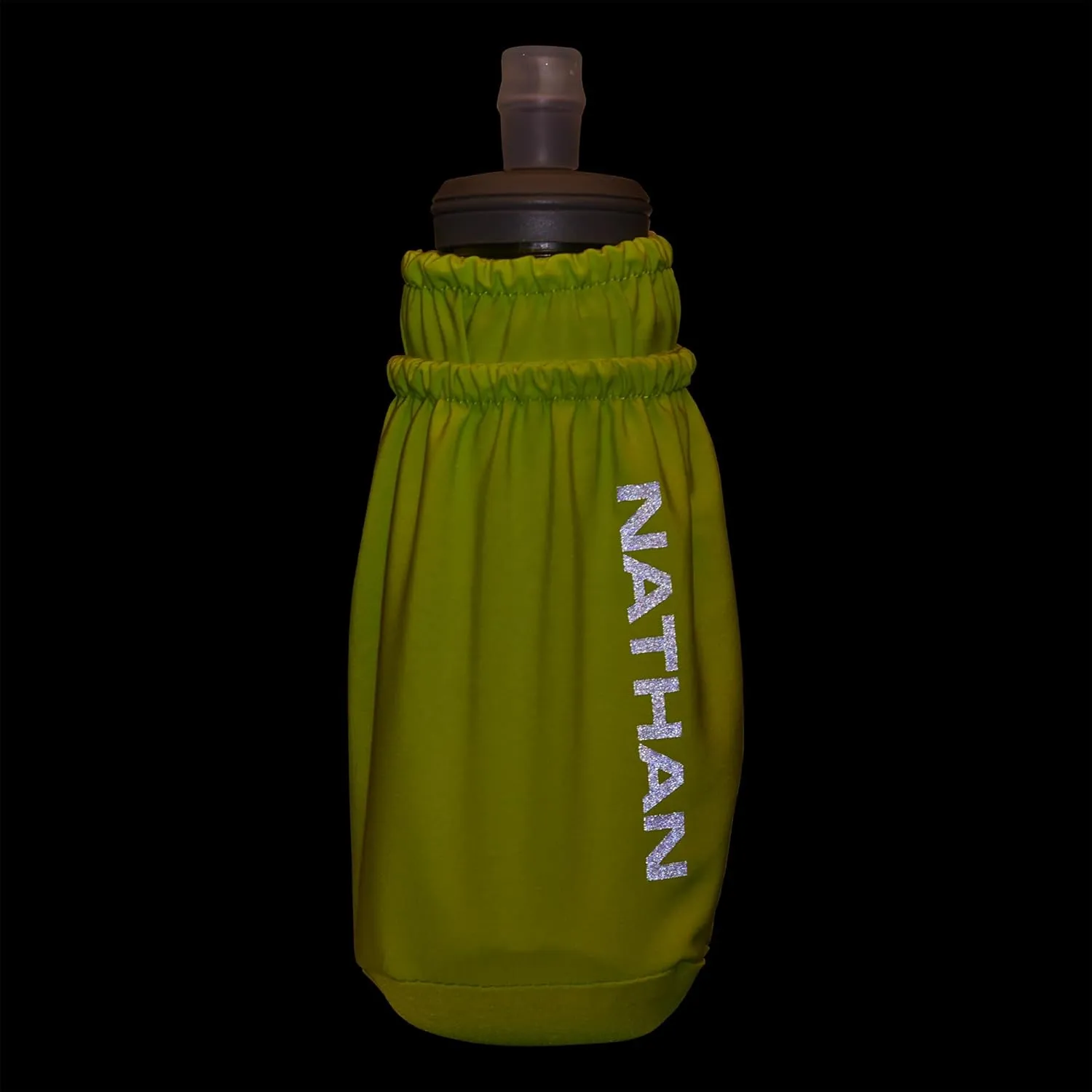 Nathan - Pinnacle 14oz Soft Flask Finish Lime/Reflective Silver OSFM