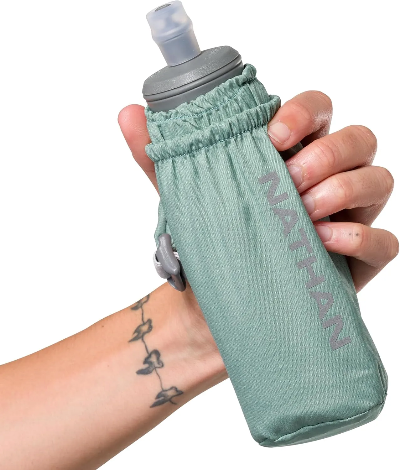 Nathan - Pinnacle 14oz Soft Flask Sage Green/Reflective Silver OSFM