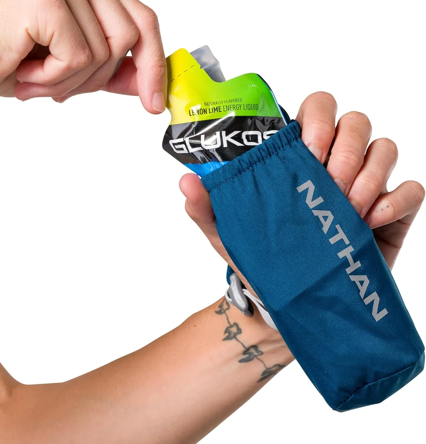 Nathan - Pinnacle 14oz Soft Flask Sailor Blue/Reflective Silver OSFM